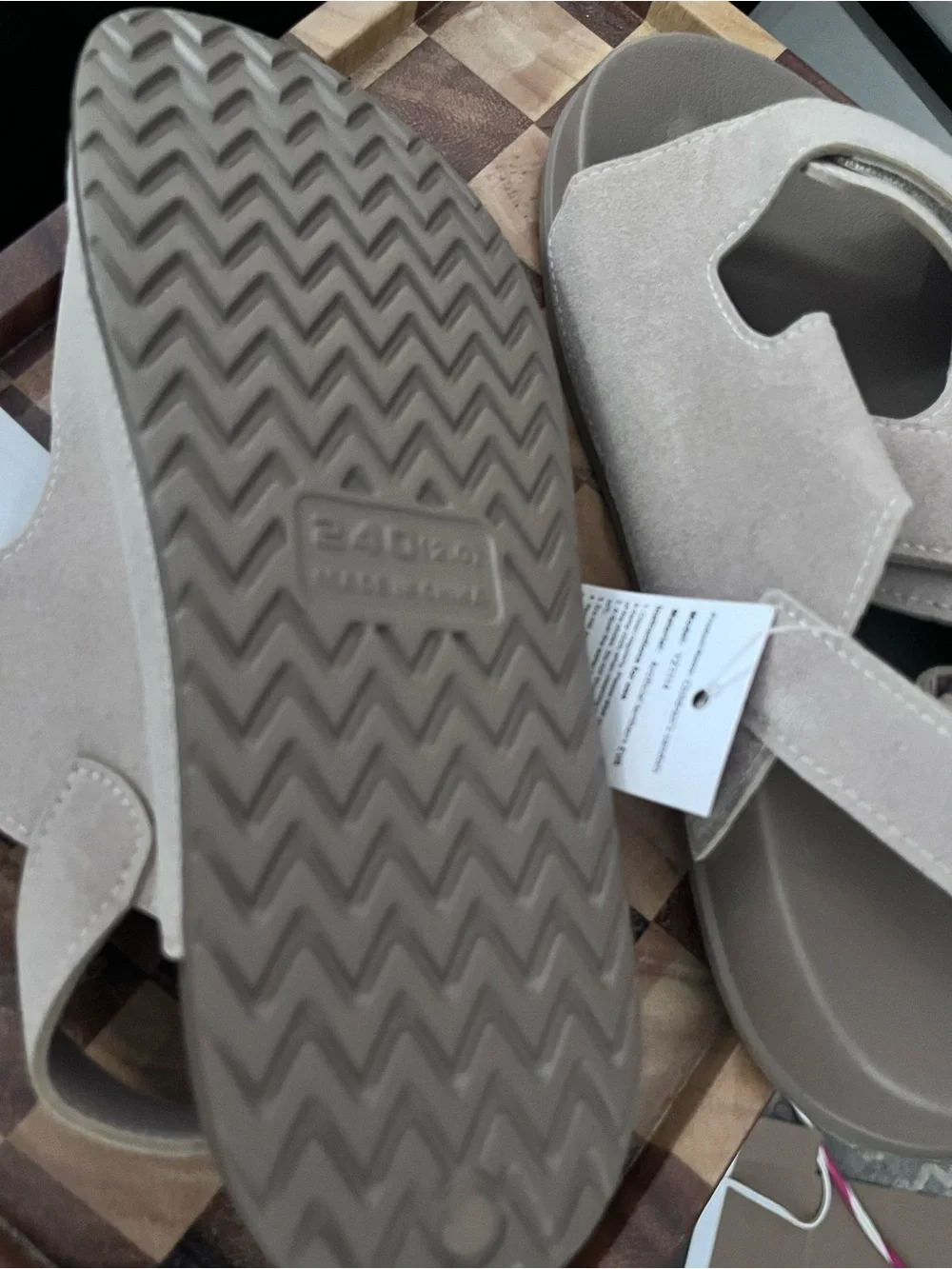 Big kids Hook-and-Loop Sandals in Taupe